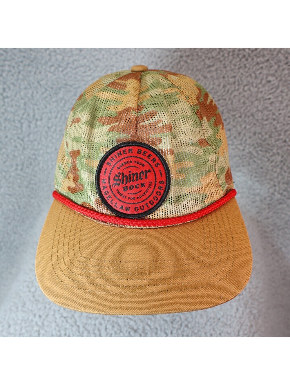 Magellan Outdoors Shiner Bock Mallard Camo Hat Snap Mesh Cap